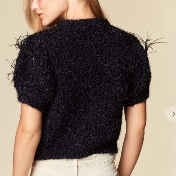 Rareraw “ Katrina 2 “ Rareraw Knit Sweater with Feather & Rhinestone Accents 95 - Picture 8 of 8